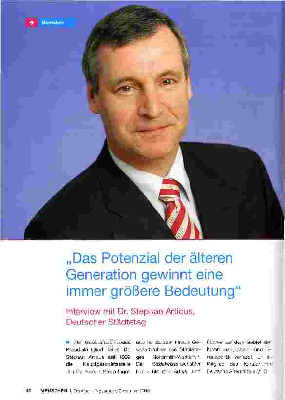 Vorschauseite 1: „Das Potenzial der älteren Generation gewinnt eine immer größere Bedeutung