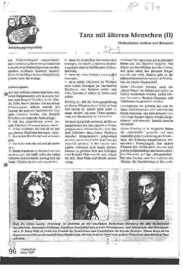 Vorschauseite 1: Tanz mit älteren Menschen (II)