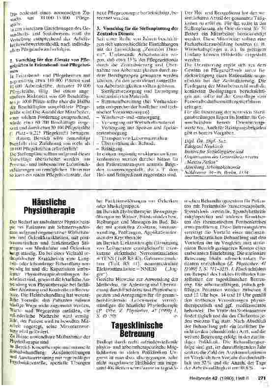 Vorschauseite 2: Zum Arbeitskräfteeinsatz in der Krankenpflege