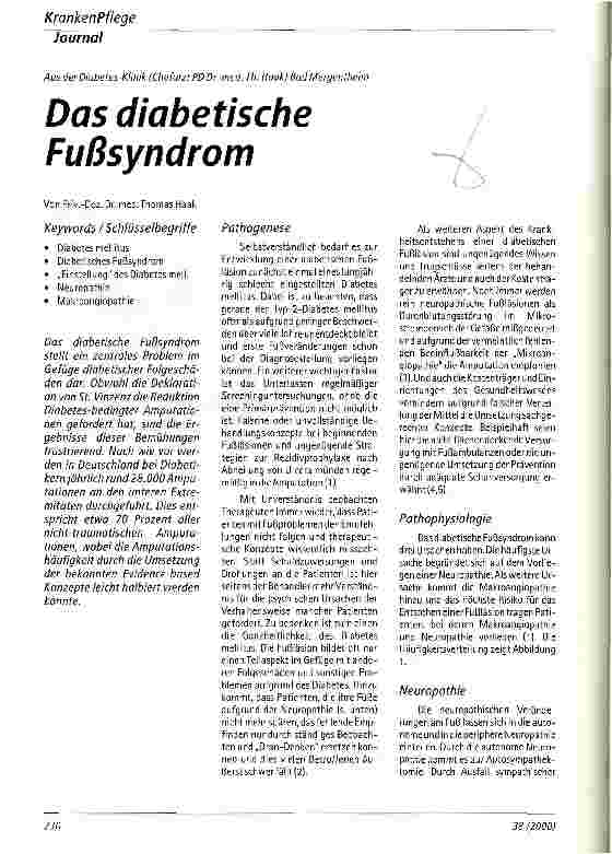 Vorschauseite 1: Das diabetische Fußsyndrom