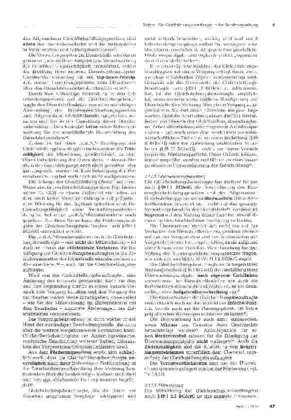 Vorschauseite 4: Die Gleichstellungsbeauftragte in der Bundesverwaltung - Eine Standortbestimmung innerhalb der tripolaren Dienststellen-Figuration