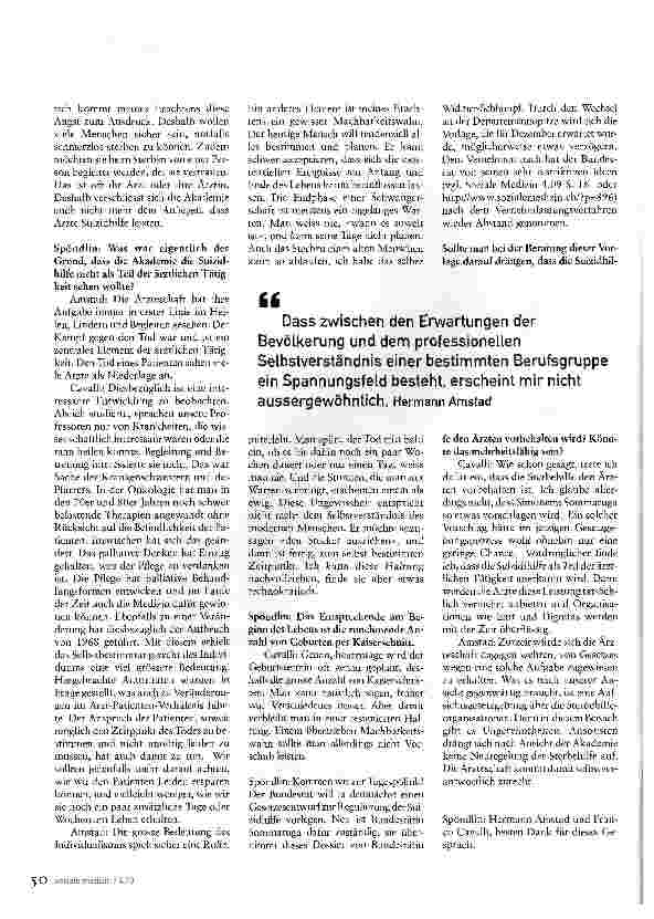 Vorschauseite 6: «...sicher sein, notfalls schmerzlos sterben zu können»