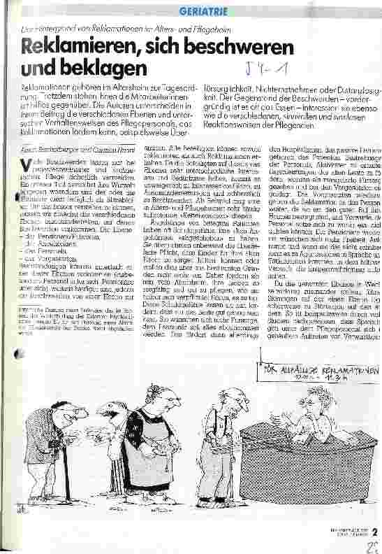 Vorschauseite 1: Reklamieren, sich beschweren und beklagen