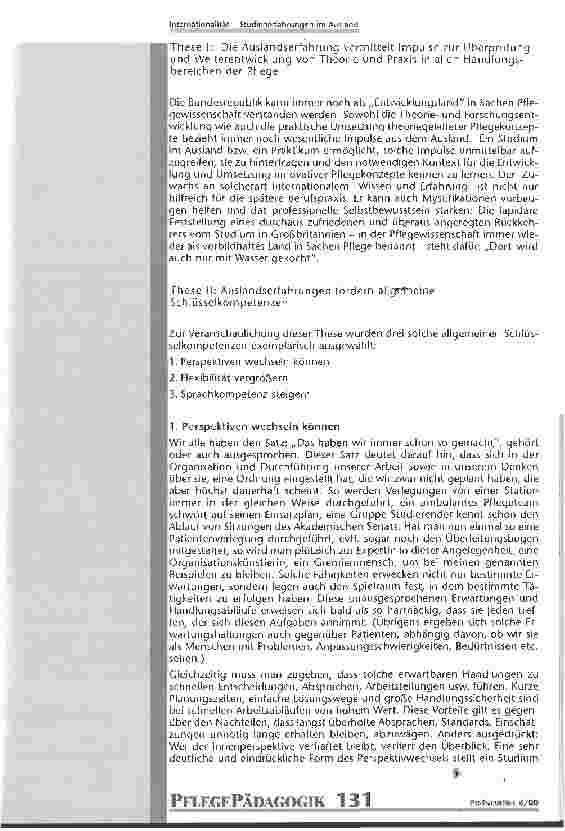 Vorschauseite 2: Internationalität - Studienerfahrungen im Ausland