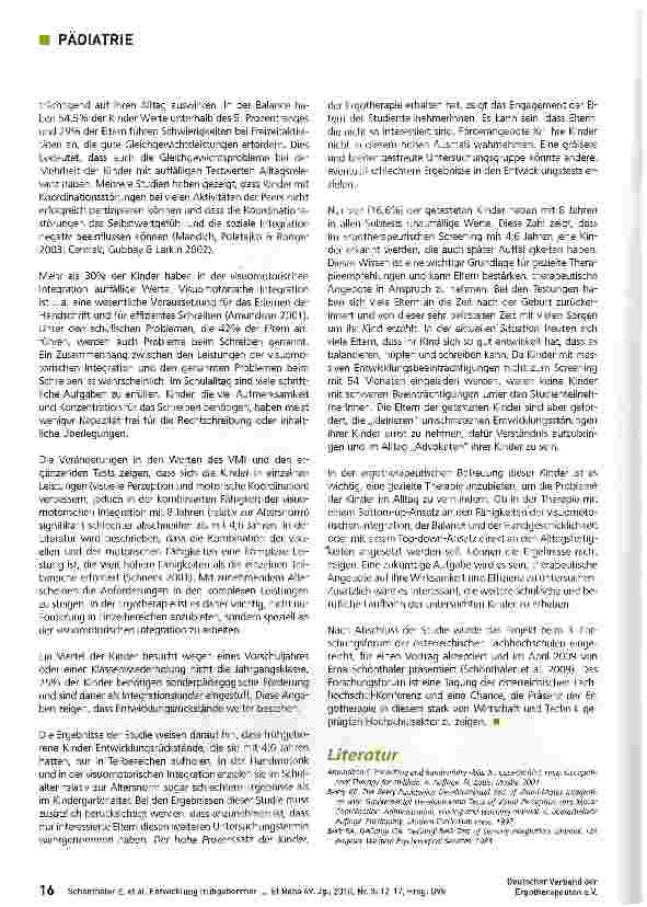 Vorschauseite 5: Entwicklung frühgeborener Kinder aus ergotherapeutischer Sicht