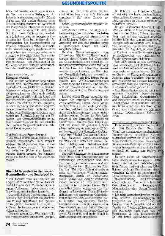 Vorschauseite 2: Gesundheit-für-alle-Strategie in kantonaler Gesundheitspolitik