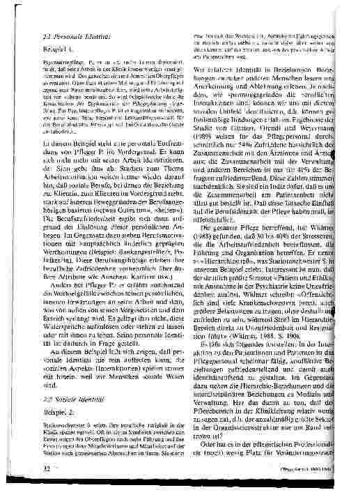 Vorschauseite 2: Zur Berufsidentität der Pflege Ermutigung zur aktiven Gestaltung
