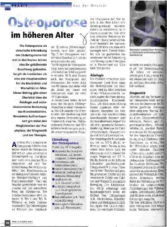 Vorschauseite 1: Osteoporose im höheren Alter