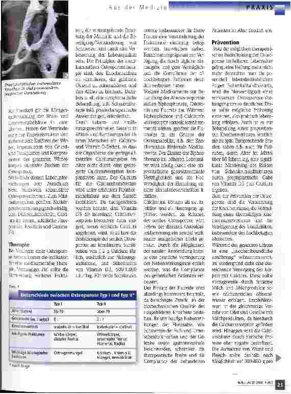 Vorschauseite 2: Osteoporose im höheren Alter