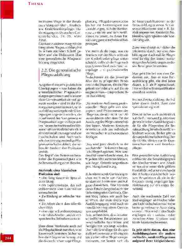 Vorschauseite 3: Die Zukunft der Altenpflegeausbildung im Gespräch