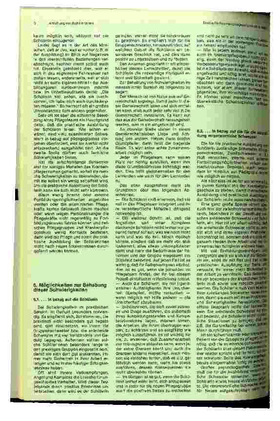 Vorschauseite 6: Anleitung und Ausbildung von Schülerinnen Innerhalb einer Pflegegruppe