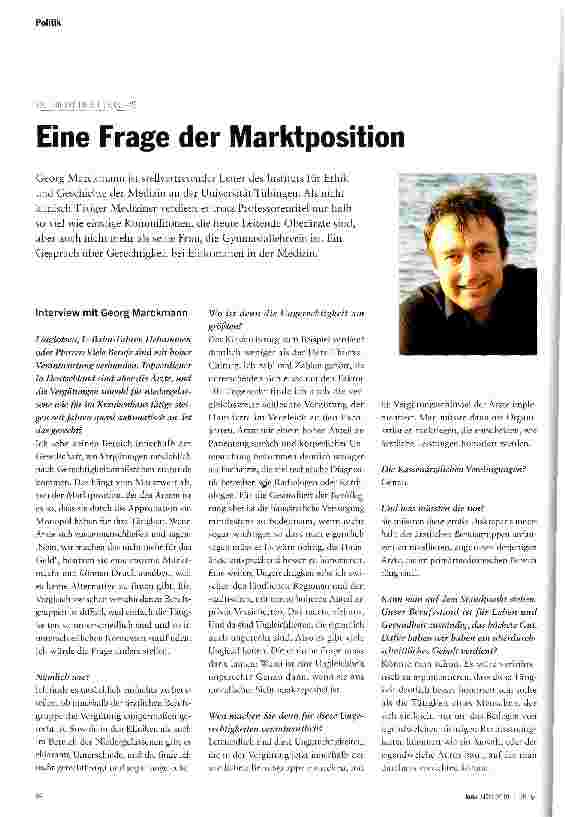 Vorschauseite 1: Eine Frage der Marktposition