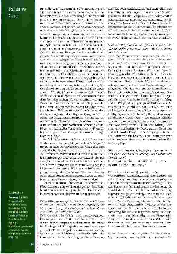 Vorschauseite 2: Palliative Care und Spiritualität
