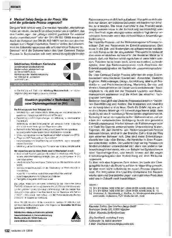 Vorschauseite 4: Medical Safety Design in der Praxis