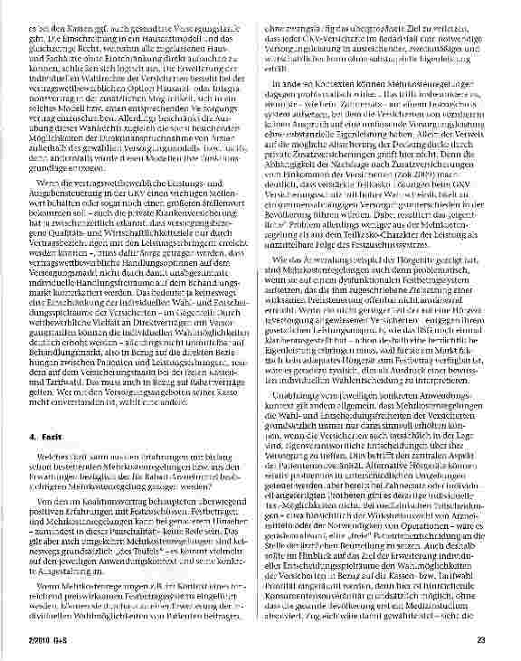Vorschauseite 6: Ausweitung von Mehrkostenregelungen - eine sinnvolle Reform Perspektive für die GKV?