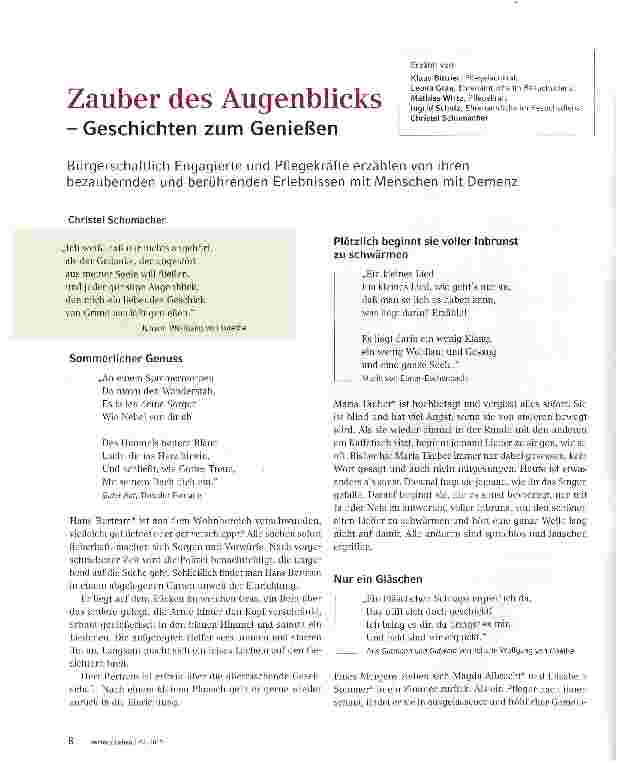 Vorschauseite 1: Zauber des Augenblicks- Geschichten zum Genießen