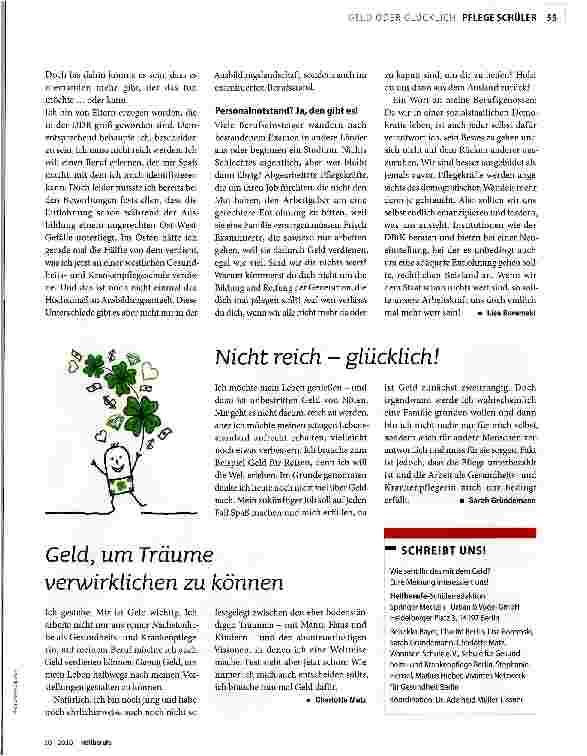 Vorschauseite 2: Was sind wir (uns) wert?