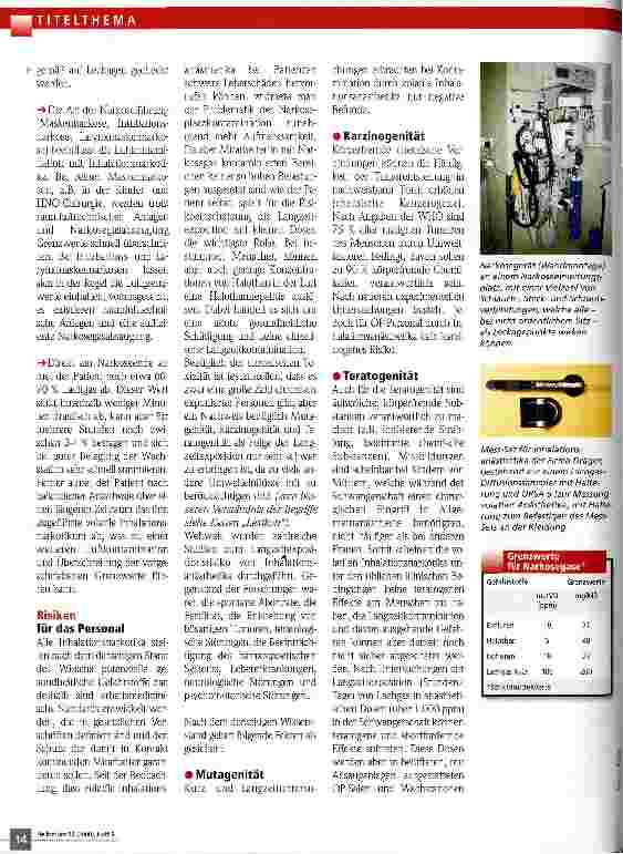 Vorschauseite 3: Arbeitsschutz in der Anästhesie