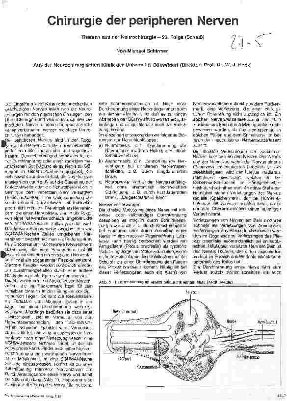 Vorschauseite 1: Chirurgie der peripheren Nerven