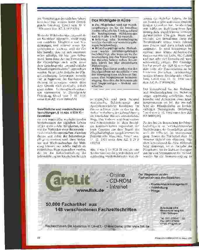 Vorschauseite 3: Die Rechtsprechung der Sozialgerichte erster Instanz zum Begriff der Pflegebedürftigkeit