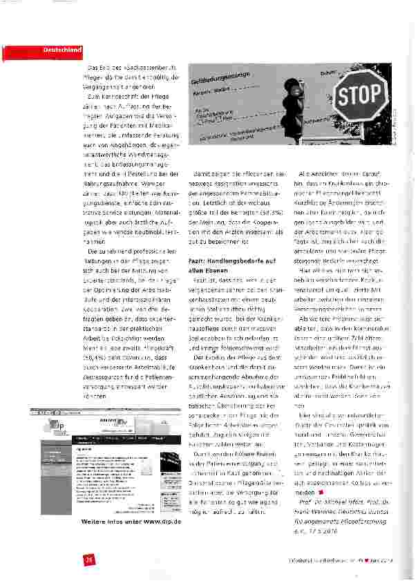 Vorschauseite 5: Zentrale Ergebnisse des Pflege-Thermometers 2009
