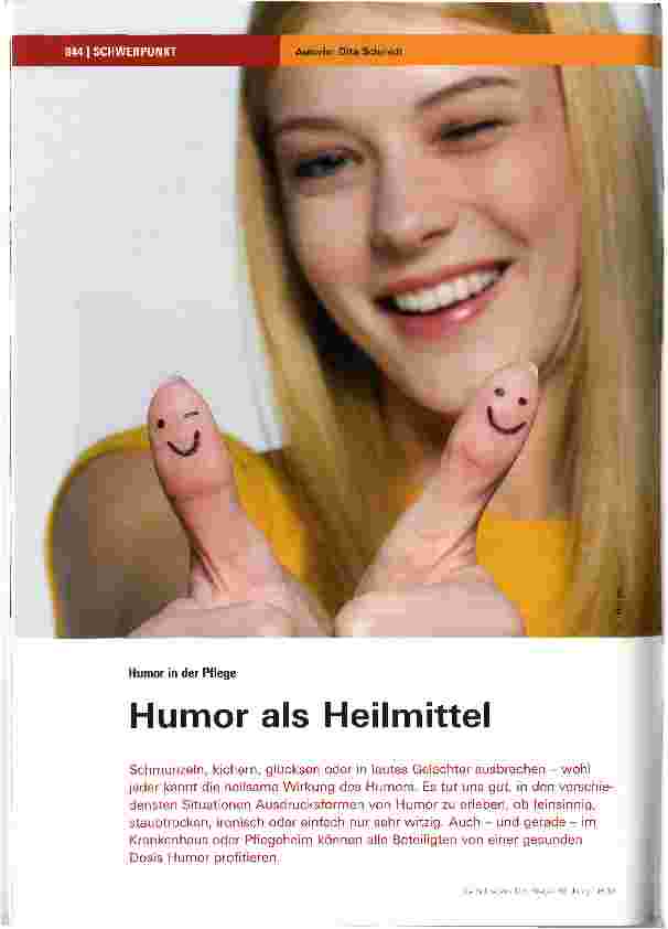 Vorschauseite 1: Humor als Heilmittel