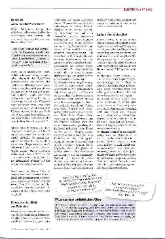 Vorschauseite 2: Humor als Heilmittel