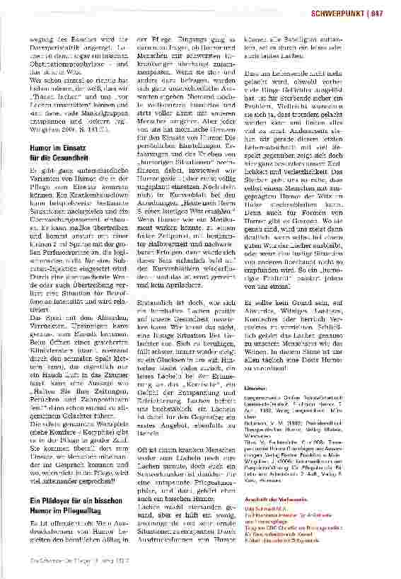 Vorschauseite 4: Humor als Heilmittel