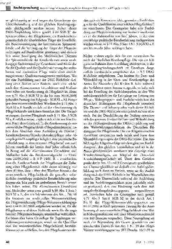 Vorschauseite 4: Keine Aufstiegsfortbildungsförderung für Fortbildung zur Wohnbereichsund Pflegedienstleiterin