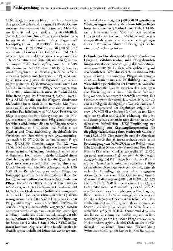 Vorschauseite 6: Keine Aufstiegsfortbildungsförderung für Fortbildung zur Wohnbereichsund Pflegedienstleiterin