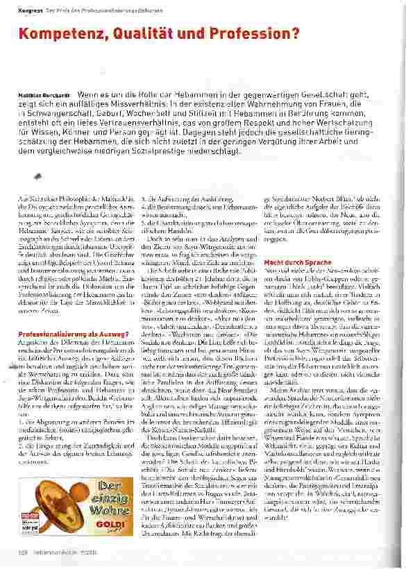 Vorschauseite 1: Kompetenz, Qualität und Profession?