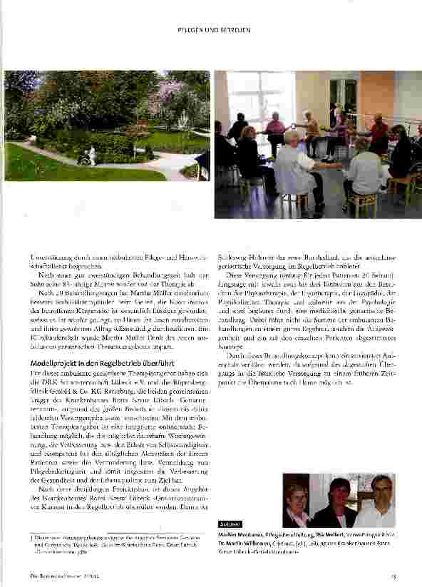 Vorschauseite 2: Neues rehabilitatives Angebot für Senioren in Lübeck
