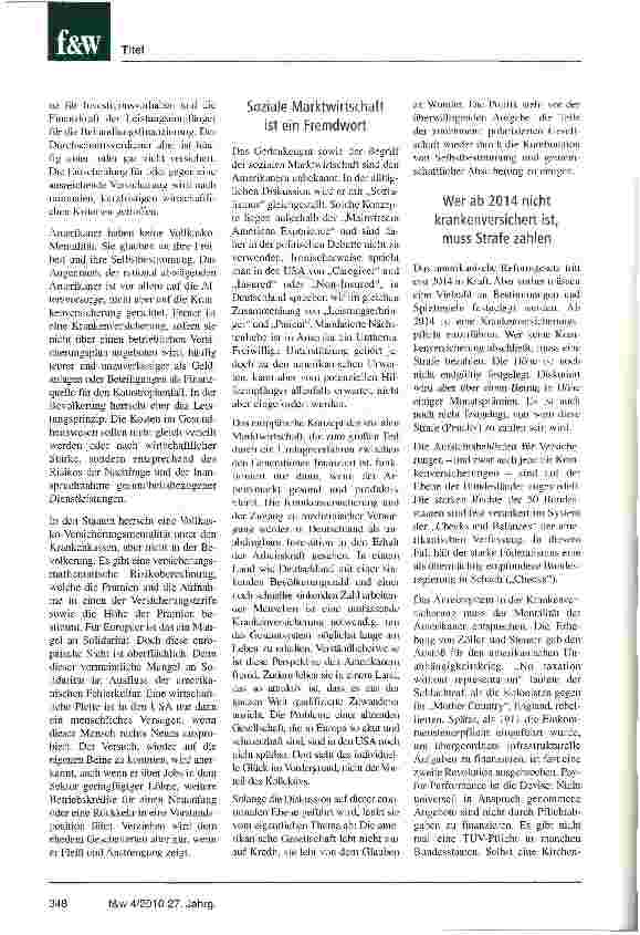 Vorschauseite 2: Gesundheitsreform American-Style