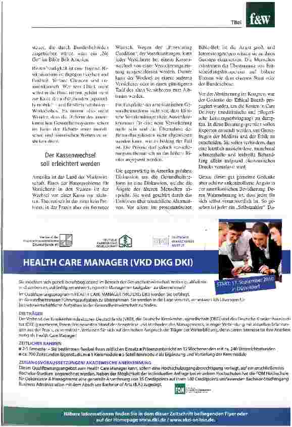 Vorschauseite 3: Gesundheitsreform American-Style