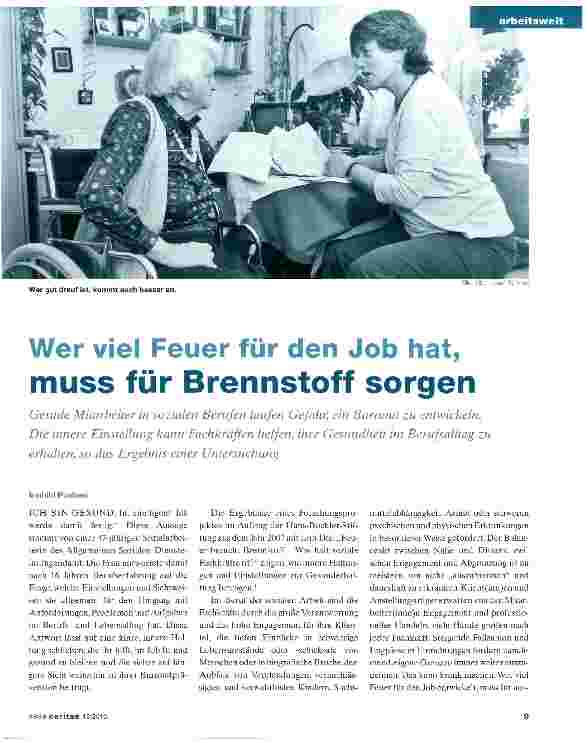 Vorschauseite 1: Wer viel Feuer für den Job hat, muss für Brennstoff sorgen