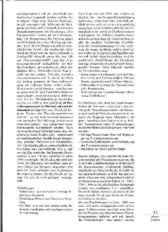 Vorschauseite 4: DIE NEUEN ILCOR-EMPFEHLUNGEN FÜR DIEKARDIOPULMONALE REANIMATION