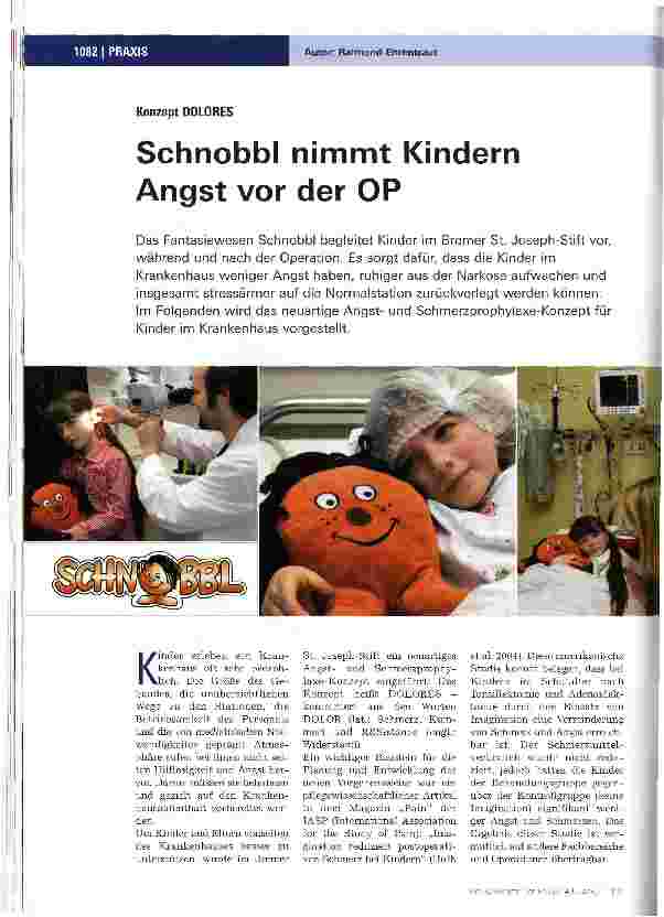 Vorschauseite 1: SchnobbI nimmt Kindern Angst vor der OP