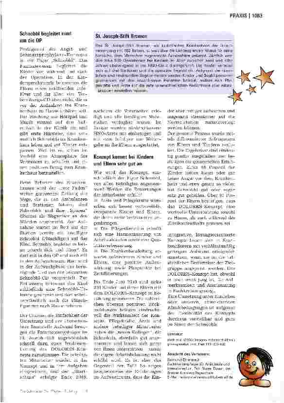 Vorschauseite 2: SchnobbI nimmt Kindern Angst vor der OP