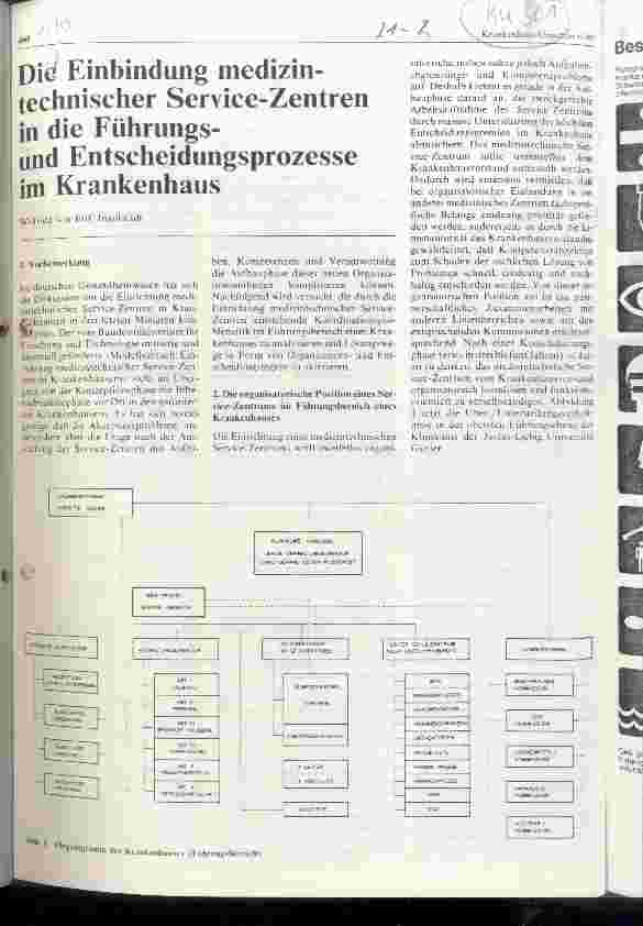 Vorschauseite 1: Die Einbindung medizin-technischer Service-Zentren in die Führungs-und Entscheidungsprozesse im Krankenhaus