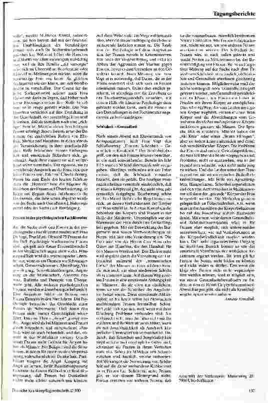 Vorschauseite 4: Der Widerspenstigen Zähmung - das Frauenbild in der Psychologie - Ansätze feministischer Therapie - Tagungsbericht aus Hofgeismar