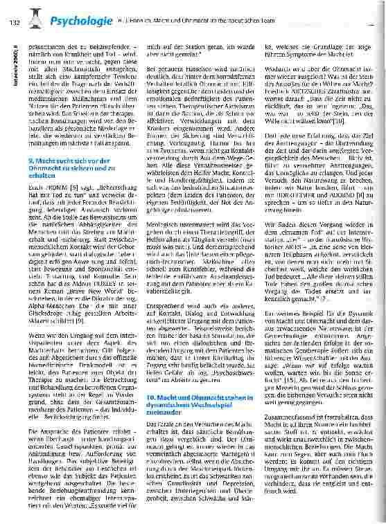 Vorschauseite 4: Macht und Ohnmacht im therapeutischen Team