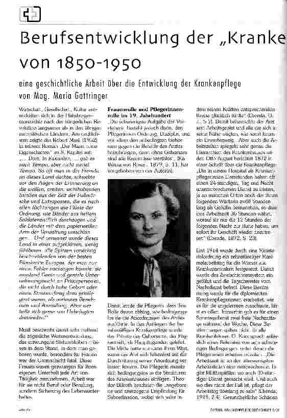Vorschauseite 1: Berufsentwicklung der Krankenschwester von 1850 - 1950 Eine geschichtliche Arbeit über die Entwicklung der Krankenpflege