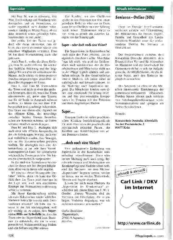 Vorschauseite 4: Supervision im Krankenhaus Super - oder doch noch eine Vision?