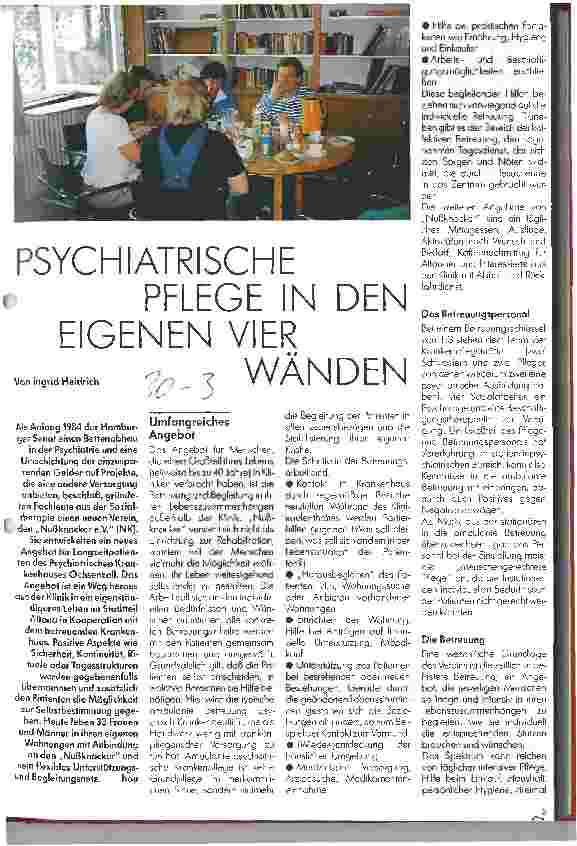 Vorschauseite 1: Psychiatrische Pflege in den eigenen vier Wänden