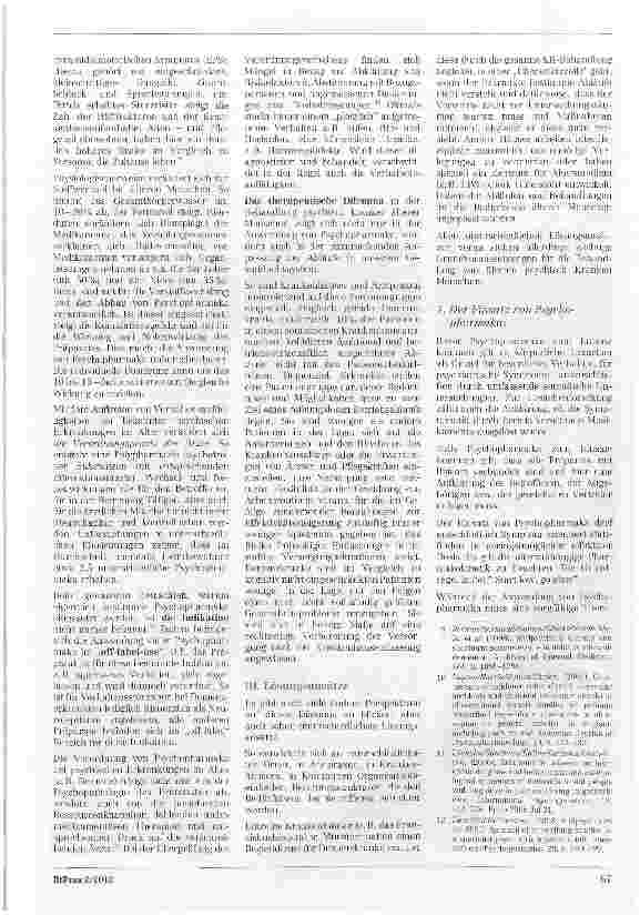 Vorschauseite 2: Die Anwendung von Psychopharmaka im Alter -ein therapeutisches Dilemma (!)