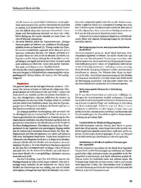Vorschauseite 3: Musik ein Leben lang - eine ethnografische Studie