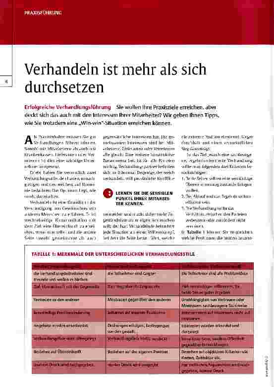 Vorschauseite 1: Verhandeln ist mehr als sich durchsetzen