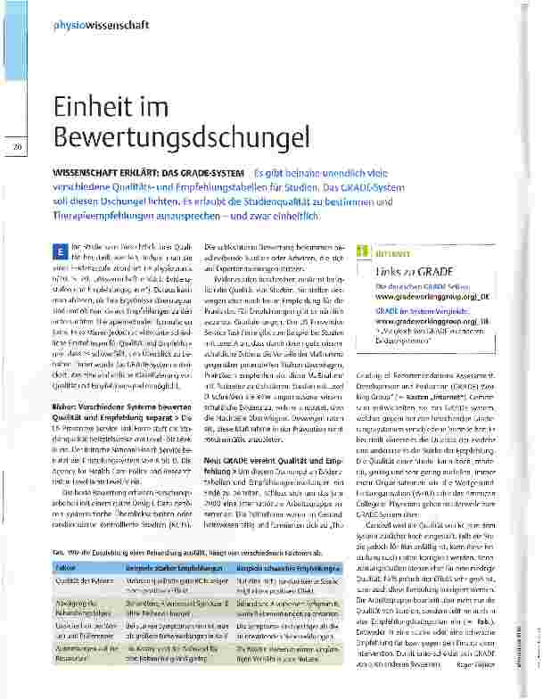 Vorschauseite 1: Einheit im Bewertungsdschungel