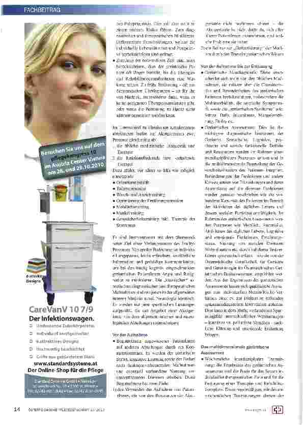 Vorschauseite 3: Die Akutgeriatrie - die optimale Krankenhausstruktur für betagte multimorbide Patientinnen