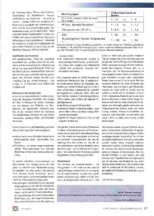 Vorschauseite 6: Die Akutgeriatrie - die optimale Krankenhausstruktur für betagte multimorbide Patientinnen
